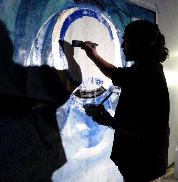 live painting at the 2013 LevyStudio SALON, San Francisco, CA